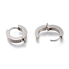 304 Stainless Steel Huggie Hoop Earrings Findings X-STAS-I167-01A-P-3