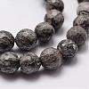 Natural Map Stone/Picasso Stone/Picasso Jasper Beads Strands G-D840-35-8mm-3