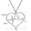 SHEGRACE Stainless Steel Pendant Necklaces JN072A-X-2