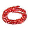Electroplate Glass Beads Strands GLAA-Q105-03N-2