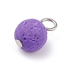 Natural Lava Rock Pendants PALLOY-JF01076-2