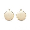 Ion Plating(IP) 304 Stainless Steel Pendant Cabochon Settings LS-STAS-G127-13-14mm-G-2