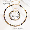 Alloy Leopard Print Snake Chain Necklaces & Bracelets Sets FS-WGE503A-01-4