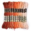 12 Skeins 12 Colors 6-Ply Polyester Embroidery Floss OCOR-M009-01B-07-1