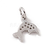 Brass Micro Pave Cubic Zirconia Charms X-ZIRC-F132-47P-2