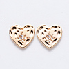 Brass Micro Pave Cubic Zirconia Charms KK-T049-044G-NF-1