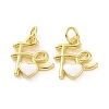 Rack Plating Brass Enamel Charms KK-C008-18G-05-2