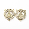 Brass Micro Pave Cubic Zirconia Chandelier Component Links ZIRC-G157-33G-1