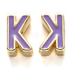 Rack Plating Alloy Enamel Beads X-ENAM-S122-033K-NR-2