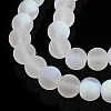 Transparent Frosted Glass Beads Strands GLAA-T032-T8mm-MBB13-3