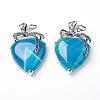 Natural & Synthetic Gemstone Pendants KK-P103-A-2