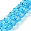 Transparent Glass Beads Strands GLAA-Q104-01C-2