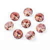 Pointed Back & Back Plated Glass Rhinestone Cabochons RGLA-J012-8mm-542-2