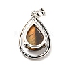 Natural Tiger Eye Pendants G-B033-04P-14-3