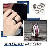 12Pcs 6 Size 201 Stainless Steel Grooved Finger Ring Settings STAS-TA0002-15P-8