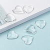 Transparent Glass Heart Cabochons GGLA-R021-20mm-8