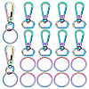   10Pcs Rainbow Color Zinc Alloy Keychain Clasps FIND-PH0006-45-1