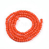 Opaque Solid Color Imitation Jade Glass Beads Strands LS-EGLA-A044-P1mm-D03-3