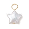 Natural Keshi Pearl Charms PALLOY-JF04240-01-3