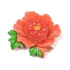 Opaque Resin Flowers Cabochons RESI-R463-02D-1