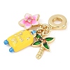 Rack Plating Brass Cubic Zirconia Summer European Dangle Charms X-KK-P287-01B-G-4