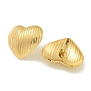 Heart Ion Plating(IP) 304 Stainless Steel Stud Earrings EJEW-G400-30G-2