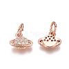 Brass Micro Pave Clear Cubic Zirconia Universe Space Charms ZIRC-F816-01-RG-2