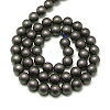 Frosted Non-magnetic Synthetic Hematite Round Bead Strands X-G-J344-3mm-2
