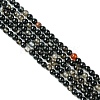 Natural Black Agate Bead Strands G-A130-2mm-K01-1