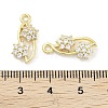 Brass Micro Pave Clear Cubic Zirconia Pendants ZIRC-P120-14G-3