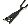 Bat Pendant Necklaces NJEW-C044-01EB-1