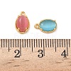 Oval Brass Charms KK-D024-27G-3