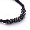 Unisex Adjustable Nylon Thread Braided Bead Bracelets BJEW-JB05137-04-2