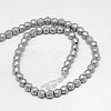 Electroplate Non-magnetic Synthetic Hematite Beads Strands G-J169C-4mm-M-3