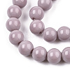 Opaque Solid Color Glass Beads Strands GLAA-T032-P6mm-07-2