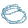 Transparent Baking Painted Glass Beads Strands DGLA-F002-02A-04-3