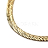 Ion Plating(IP) 304 Stainless Steel Herringbone Chain Necklace NJEW-D045-11G-2