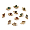 12 Colors 304 Stainless Steel Pave Cubic Zirconia Geometric Connector Charms SA-CBAFEA1-01B-G-1