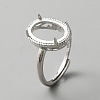 Adjustable Brass Solitaire Ring Settings FIND-WH0120-63C-1