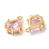 Real 18K Gold Plated Brass Micro Pave Cubic Zirconia Charms KK-Q779-08G-04-2
