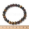 Natural Tiger Eye Bead Stretch Bracelets X-BJEW-K212-B-005-8