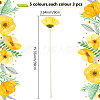 WADORN 15Pcs 5 Colors Cloth & Flocking Artificial Chrysanthemum Flower FIND-WR0001-79-2