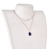 Natural Lapis Lazuli Pendant Jewelry Sets SJEW-JS01130-03-7