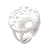 Non-Tarnish 304 Stainless Steel Sun & Moon Planet Open Cuff Ring for Women X-RJEW-B027-20P-2