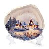 Printed Natural Agate Slice Stone Ornament DJEW-M011-04I-3