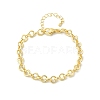 Brass Ring Link Chain Bracelets for Women Men X-BJEW-K273-09G-4