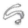 304 Stainless Steel Pendant Necklaces NJEW-O113-01P-2