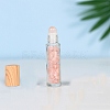 Natural Rose Quartz Roller Ball Bottles BOTT-PW0011-70A-02-1