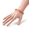 4Pcs 4 Color Acrylic Curved Tube Stretch Bracelets Set for Women BJEW-JB09305-02-3