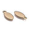 Oval Ion Plating(IP) 304 Stainless Steel Stamping Blank Tag Charms STAS-L159-07G-2